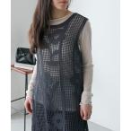 ワンピース 「forksy.」フラワークロシェニットワンピース