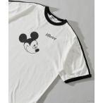 メンズ tシャツ Tシャツ PUBLUX/パブリュクス 別注 「Mickey Mouse」 Print Line TEE/「ミッキーマウス」 プリント
