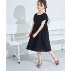 ワンピース 「リンクコーデ」ダブルガーゼ フレンチスリーブ 半袖ワンピース キッズ