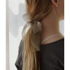 ショッピングヘアゴム ヘアゴム 「全色再入荷」「VATSURICA」オーガンジー ダブル リボン ヘアゴム