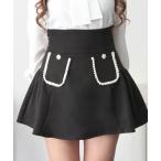 スカート ポケットパールフレアスカート