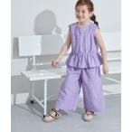 セットアップ ペプラムブラウス 7分丈パンツ ガールズセットアップ キッズ 子供服 女の子