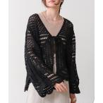 カーディガン 「大人気クロシェシリーズ」クロシェカーディガン レディース