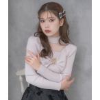 ニット セーター 「新色追加」シアーデコルテツイストリボンニット レディース