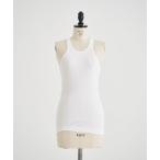 ショッピングタンクトップ タンクトップ ノースリーブ 「overneath/オーバーニース」Rib Tank 026/コットンリブタンクトップ レディース