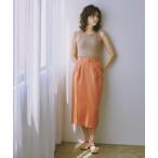 ショッピングオレンジ スカート レディース メランジドライ ソフトコクーンスカート(セットアップ可)
