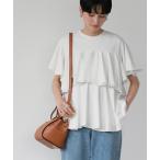 tシャツ フレアスリーブティアードトップス「洗える」 レディース