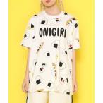 tシャツ フード総柄Tシャツ(ONIGIRI・YAKINIKU・NATTO) レディース メンズ