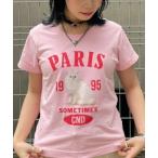 tシャツ Tシャツ レディース PARIS CAT 