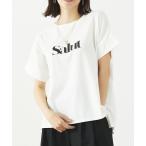 tシャツ ワイドロゴT/半袖/夏服/Tシャツ レディース