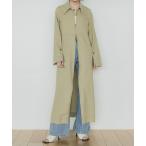 シャツワンピース ショルダータックシャツワンピ