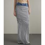 スカート レイヤードマキシシャーリングスカート / Layered Maxi Shirring Skirt