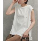ショッピング冷感 tシャツ Tシャツ レディース 「WEB限定/別注」箔プリントロゴノースリーブTシャツ