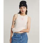 タンクトップ ノースリーブ RACERBACK RIBBED SLIM TANK TOP/リブスリムタンクトップ レディース