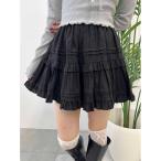 スカート 「大バズり中」コットンレースティアードミニスカート
