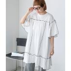 tシャツ 「forksy.」フレアスリーブフリルメローオーバーサイズTシャツ レディース