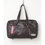 ショルダーバッグ バッグ チャーム付き レザー調 スクールバッグ レディース メンズ