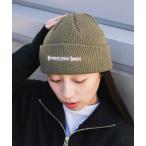 ニット帽 ニットキャップ WEGO/ロゴショートビーニー レディース メンズ