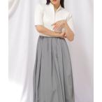 ワンピース ハーフジップニットドッキングワンピース