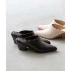 サンダル ポインテッドトゥ ウエスタン ミュール レディース