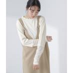 tシャツ 異素材コンビスリーブメロートップス レディース