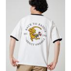 ショッピングtシャツ メンズ tシャツ Tシャツ メンズ 限定展開 リラックスフィット バックプリント クルーネックTシャツ/Rush Tiger