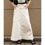 スカート SURT（サート）ホワイトマキシデニムスカート