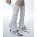 レディース レッグウォーマー Metallic spangle leg warmers