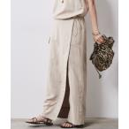 スカート  レーヨン麻アウトポケットロングタイトスカート 「大きいサイズ有」シックスタイル