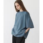 tシャツ 「23ss」サイドスリットハイポンチビッグシルエット5分袖ドレープカットソー メンズ レディース