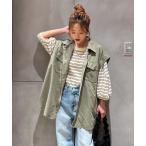 ブラウス シャツ マルチWAY ミリタリーシャツ レディース