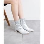 ブーツ ストレッチポインテッドショートブーツ レディース