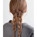ヘアクリップ メタルラインリボンクリップ「2本セット」