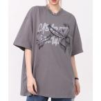 tシャツ プリット半袖Tシャツ レディース