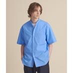 ショッピングライター シャツ 「ZOZO限定」タイプライター ワイドフォルム バンドカラー ショートスリーブシャツ メンズ