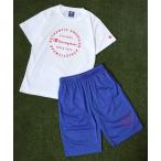 ルームウェア パジャマ Champion/チャンピオン 半袖Tシャツ×ハーフパンツ セットアップ 上下セット キッズ