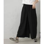 パンツ 麻混タックスカーチョ レディース