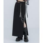 スカート レディース 「tanakadaisuke/タナカダイスケ」three long chain cut-out tight skirt