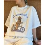 ショッピングメンズ tシャツ tシャツ Tシャツ メンズ 「Franklin Climbing」ラブラドール＆e-bike半袖Tee
