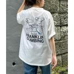 tシャツ Tシャツ メンズ 「Franklin Climbing」カヌーバックロゴプリントテック半袖Tee