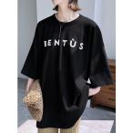 tシャツ ビッグシルエットロゴプリントTシャツ レディース