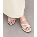 サンダル 「ITALIAN SHOEMAKERS」ラインストーンストラップフラットサンダル(942342) レディース