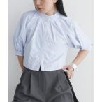 ブラウス シャツ ボリュームスリーブクロップドシャツ レディース