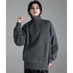 セーター ニット fuwamochi half zip knit / フワモチハーフジップニット メンズ レディース