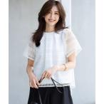 tシャツ ボーダーレース ブラウス レディース