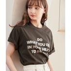 ショッピング半袖トップス プリント ロゴ tシャツ Tシャツ レディース メッセージ ロゴ プリント Tシャツ