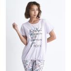 tシャツ FLAMINGO TEE/ロキシー裾紐水陸両用UVカット速乾半袖Tシャツ レディース