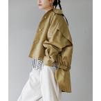 コート アウター レイヤードデザイン シャツヘム ジャケット レディース