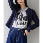 tシャツ 汗しみない リブカットソー「2WAYスナップカーディガン」 レディース