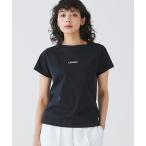 tシャツ コンパクトブランドネーム刺繍ロゴ 半袖Tシャツ レディース